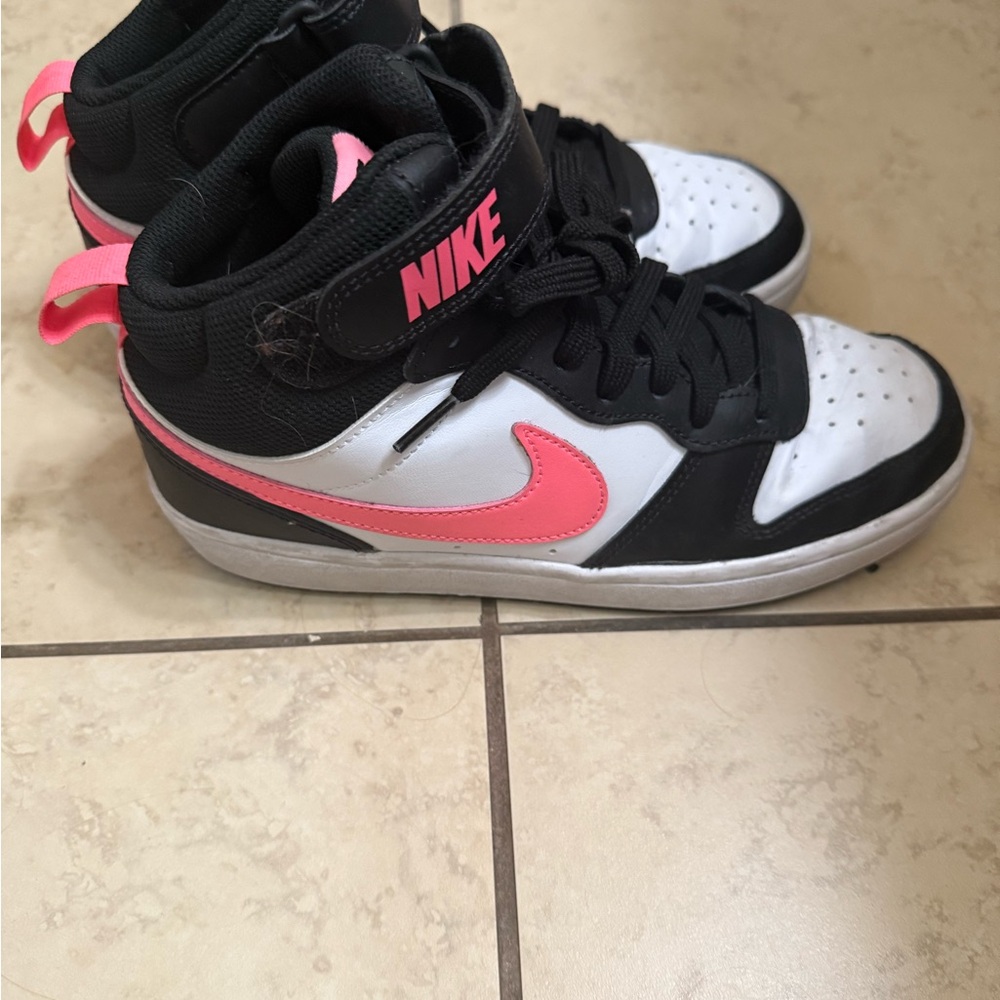 Nike Black and Pink High-Tops